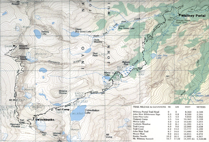 Mt Whitney Trail Hike 